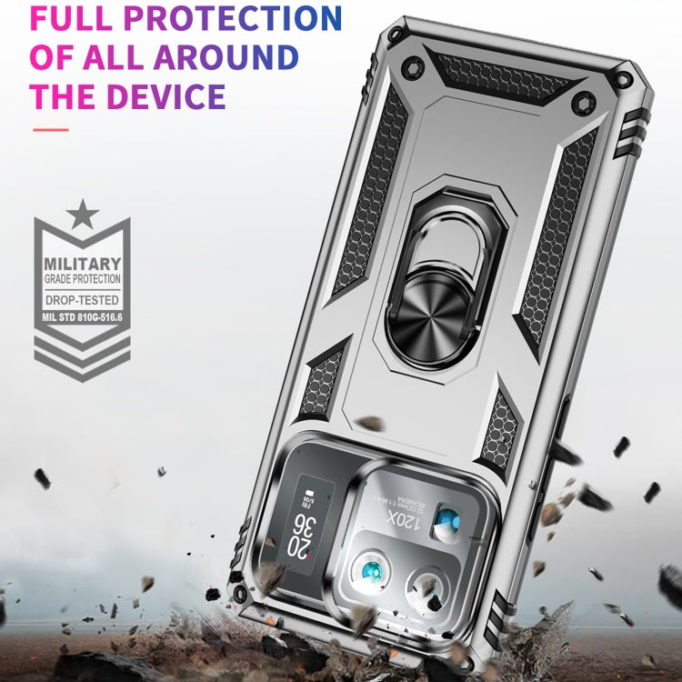 For Xiaomi Mi 11 Ultra Shockproof TPU + PC Phone Case with Holder(Blue)