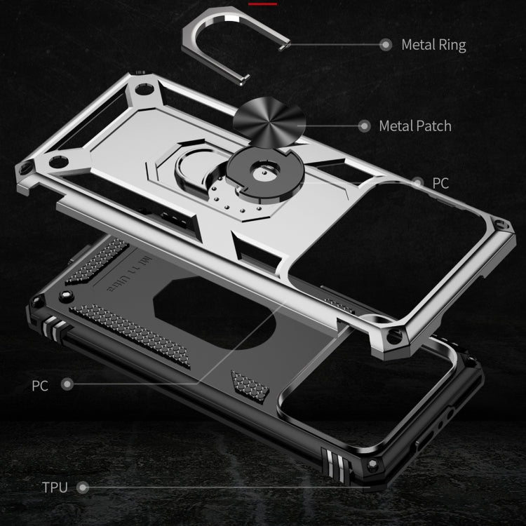 For Xiaomi Mi 11 Ultra Shockproof TPU + PC Phone Case with Holder(Blue)