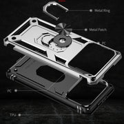 For Xiaomi Mi 11 Ultra Shockproof TPU + PC Phone Case with Holder(Blue)