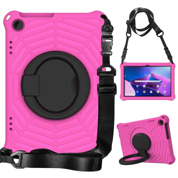 For Lenovo Tab M10 3rd Gen Spider King Silicone Protective Tablet Case(Rose Red)