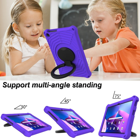 For Lenovo Tab M10 3rd Gen Spider King Silicone Protective Tablet Case(Purple)