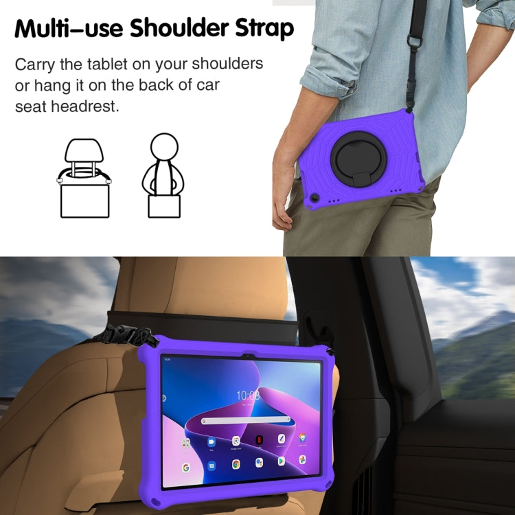 For Lenovo Tab M10 3rd Gen Spider King Silicone Protective Tablet Case(Purple)