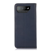 For Asus ROG Phone 7 KHAZNEH Nappa Top Layer Cowhide Leather Phone Case(Blue)