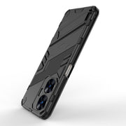 For Realme C55 Punk Armor 2 in 1 PC + TPU Shockproof Phone Case with Invisible Holder(Black)