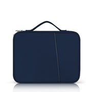 For 12.9-13 inch Laptop Portable Cloth Texture Leather Bag(Blue)