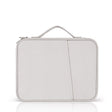 For 12.9-13 inch Laptop Portable Cloth Texture Leather Bag(White) - 13.3 inch by PMC TechLife | Online Shopping South Africa | PMC TechLife | Buy Now Pay Later Mobicred