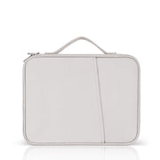 For 12.9-13 inch Laptop Portable Cloth Texture Leather Bag(White)