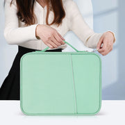 For 12.9-13 inch Laptop Portable Cloth Texture Leather Bag(Black)