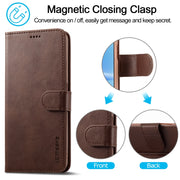 For OPPO A78 5G Global LC.IMEEKE Calf Texture Horizontal Flip Leather Case(Brown)
