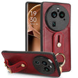 For OPPO Find X6 Pro 5G Wristband Leather Back Phone Case(Red) - OPPO Cases by PMC TechLife | Online Shopping South Africa | PMC TechLife | Buy Now Pay Later Mobicred