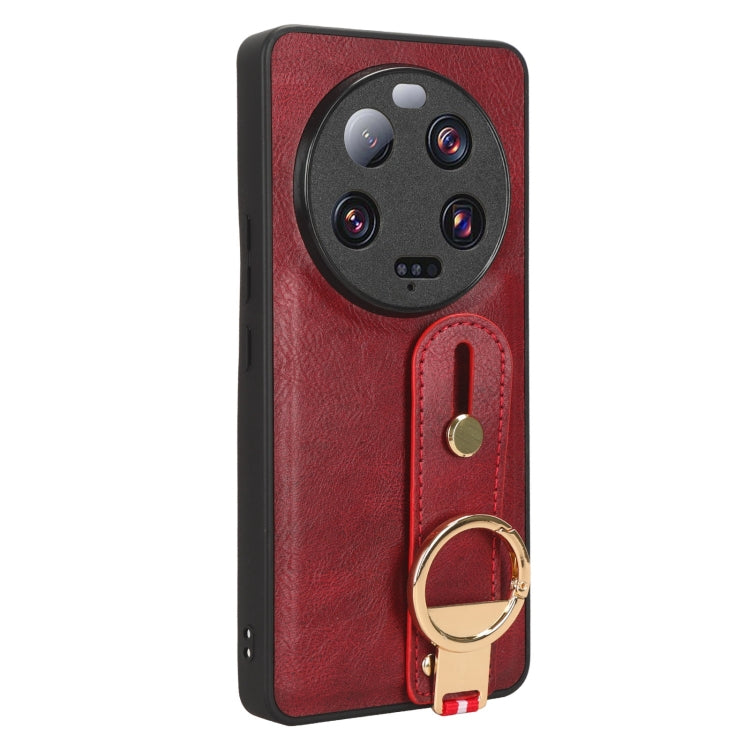For Xiaomi 13 Ultra Wristband Leather Back Phone Case(Red)