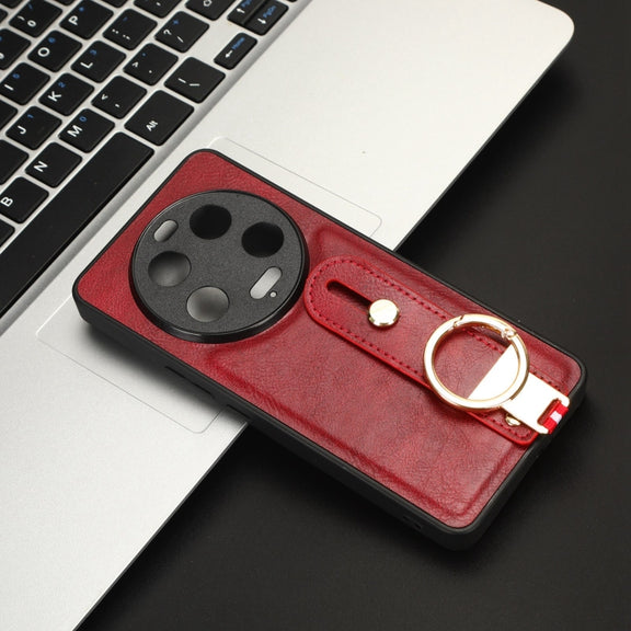 For Xiaomi 13 Ultra Wristband Leather Back Phone Case(Red)