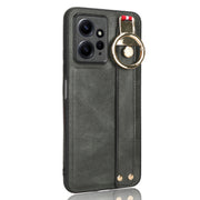 For Redmi Note 12 4G Global Wristband Leather Back Phone Case(Green)
