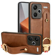 For Xiaomi Redmi Note 13 Pro+ Wristband Leather Back Phone Case(Brown) - free shipping - PMC TechLife - Order now!