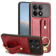 For Xiaomi Redmi K70/K70 Pro Wristband Leather Back Phone Case(Red) - Xiaomi Cases by PMC Jewellery | Online Shopping South Africa | PMC Jewellery | Buy Now Pay Later Mobicred
