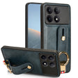 For Xiaomi Redmi K70/K70 Pro Wristband Leather Back Phone Case(Blue) - free shipping - PMC TechLife - Order now!