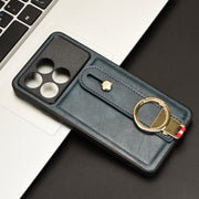 For Xiaomi Redmi K70/K70 Pro Wristband Leather Back Phone Case(Blue)