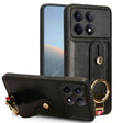 For Xiaomi Poco X6 Pro/Redmi K70E Wristband Leather Back Phone Case(Black) - K70E Cases by PMC TechLife | Online Shopping South Africa | PMC TechLife | Buy Now Pay Later Mobicred
