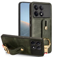 For Xiaomi Poco X6 Pro/Redmi K70E Wristband Leather Back Phone Case(Green) - K70E Cases by PMC TechLife | Online Shopping South Africa | PMC TechLife
