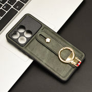 For Xiaomi Poco X6 Pro/Redmi K70E Wristband Leather Back Phone Case(Green)