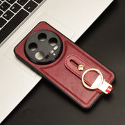 For Xiaomi 14 Ultra Wristband Leather Back Phone Case(Red)