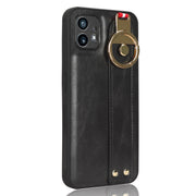 For Nothing Phone 1 Wristband Leather Back Phone Case(Black)