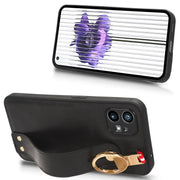 For Nothing Phone 1 Wristband Leather Back Phone Case(Black)
