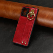 For Motorola Edge 30 Ultra Wristband Leather Back Phone Case(Red)