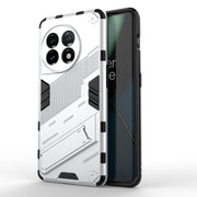 For OnePlus 11 5G Punk Armor 2 in 1 PC + TPU Shockproof Phone Case with Invisible Holder(White)