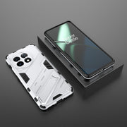 For OnePlus 11 5G Punk Armor 2 in 1 PC + TPU Shockproof Phone Case with Invisible Holder(White)