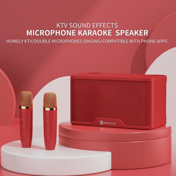 NewRixing NR8088 Wireless Microphone TWS Handheld Noise Reduction Smart Bluetooth Speaker(Creamy White)