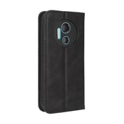 For Doogee X97 / X97 Pro Magnetic Buckle Retro Texture Leather Phone Case(Black)
