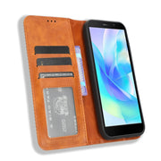 For Doogee X97 / X97 Pro Magnetic Buckle Retro Texture Leather Phone Case(Brown)