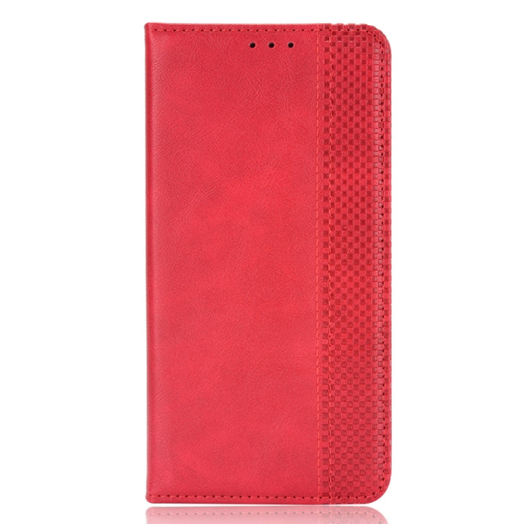 For Blackview A85 Magnetic Buckle Retro Texture Leather Phone Case(Red)