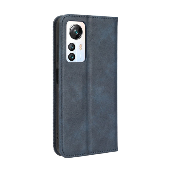For Blackview A85 Magnetic Buckle Retro Texture Leather Phone Case(Blue)