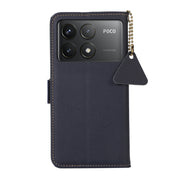 For Xiaomi Redmi K70 Side-Magnetic TJ Genuine Leather RFID Phone Case(Blue)