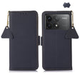 For Xiaomi Redmi K70 Pro Side-Magnetic TJ Genuine Leather RFID Phone Case(Blue) - Xiaomi Cases by PMC Jewellery | Online Shopping South Africa | PMC Jewellery | Buy Now Pay Later Mobicred