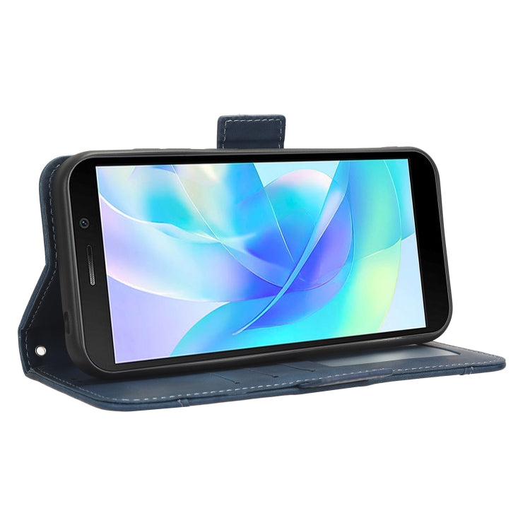 For Doogee X97 / X97 Pro Skin Feel Calf Texture Card Slots Leather Phone Case(Blue)