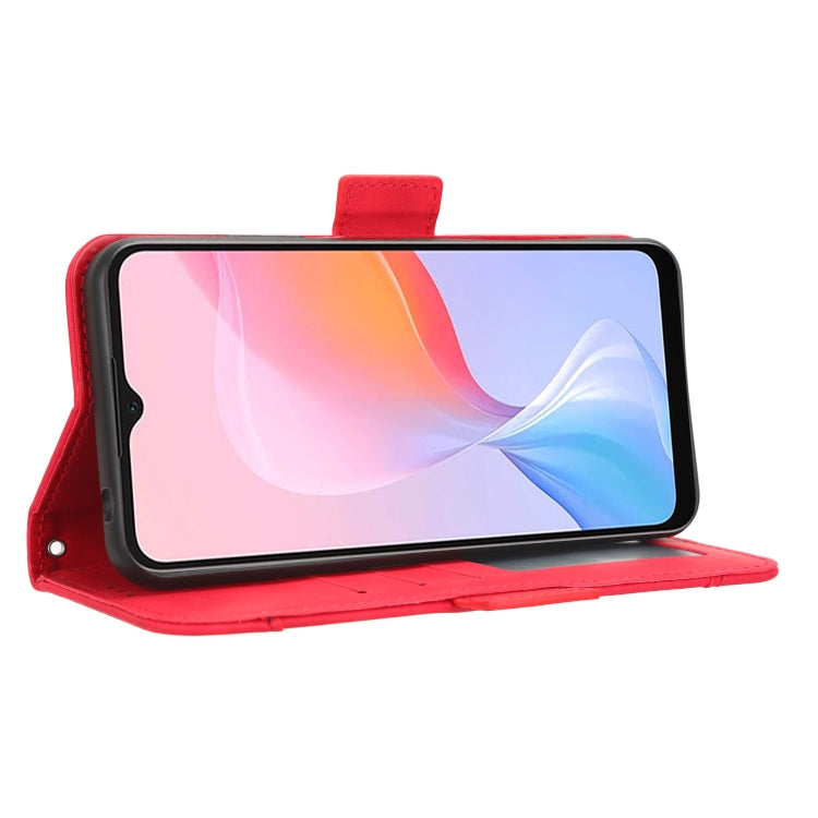 For Blackview A85 Skin Feel Calf Texture Card Slots Leather Phone Case(Red)