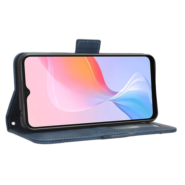 For Blackview A85 Skin Feel Calf Texture Card Slots Leather Phone Case(Blue)