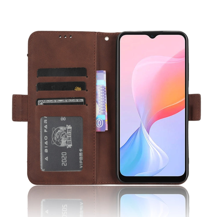 For Blackview A85 Skin Feel Calf Texture Card Slots Leather Phone Case(Brown)