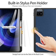 For Xiaomi Pad 6 Pro / Pad 6 DUX DUCIS Domo Series Magnetic Flip Leather Tablet Case(Blue)
