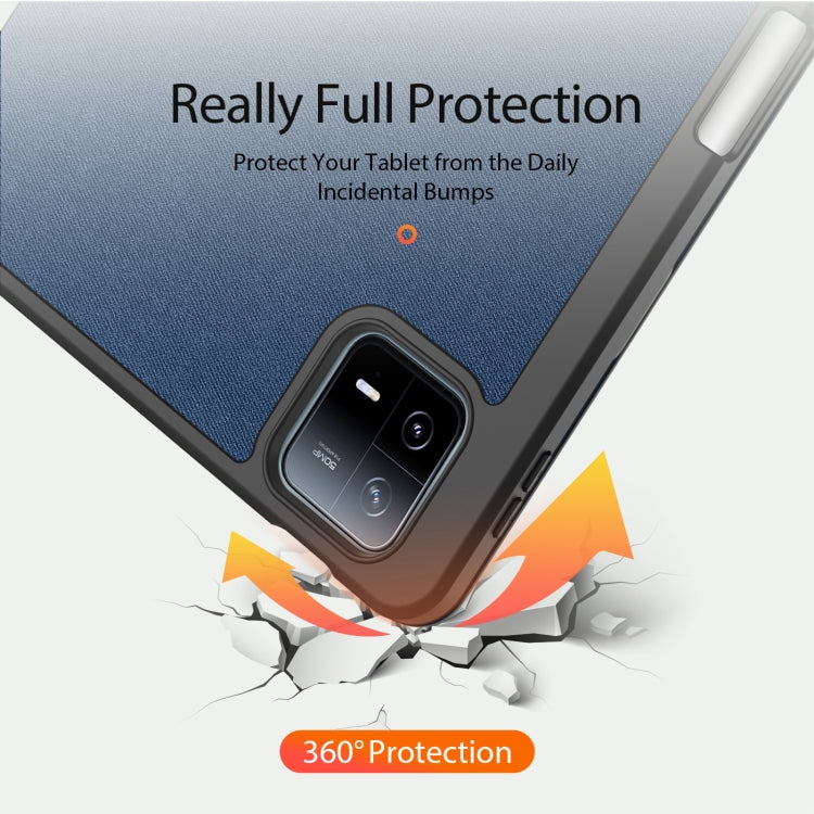 For Xiaomi Pad 6 Pro / Pad 6 DUX DUCIS Domo Series Magnetic Flip Leather Tablet Case(Blue)