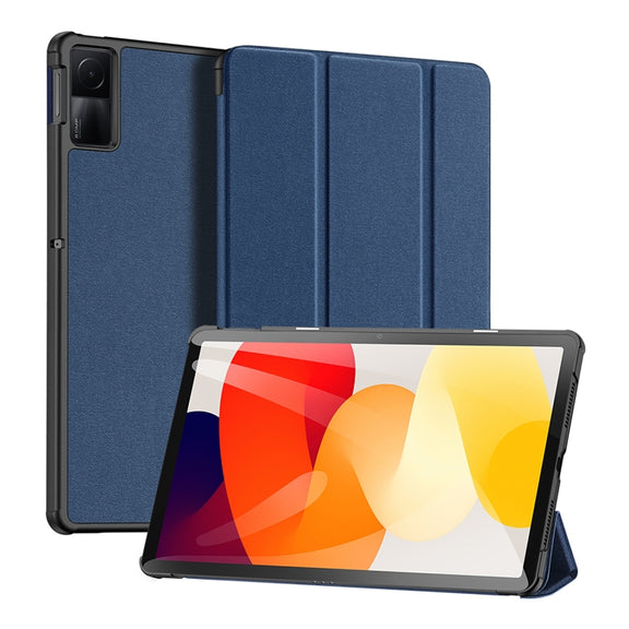 For Xiaomi Redmi Pad SE DUX DUCIS Domo Series Magnetic Flip Leather Tablet Case(Blue)