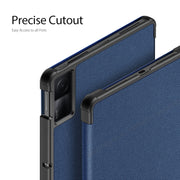 For Xiaomi Redmi Pad SE DUX DUCIS Domo Series Magnetic Flip Leather Tablet Case(Blue)