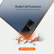 For Xiaomi Redmi Pad SE DUX DUCIS Domo Series Magnetic Flip Leather Tablet Case(Blue)
