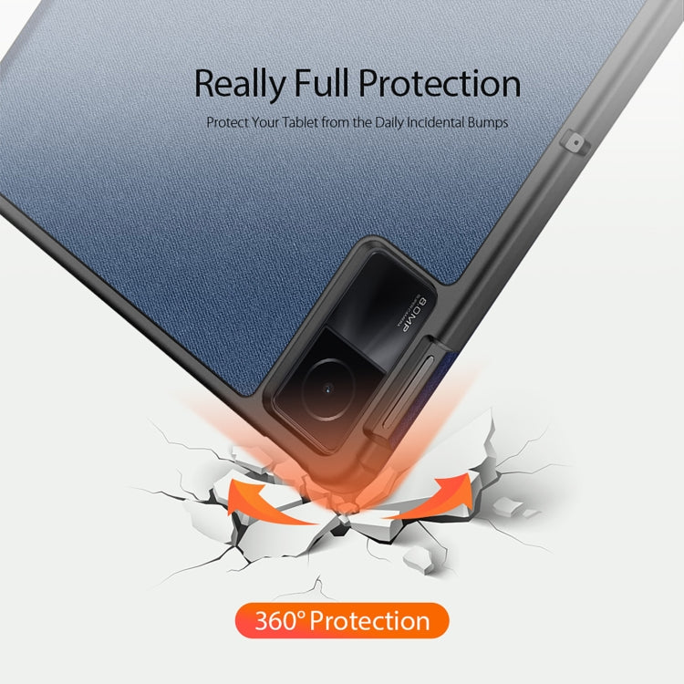 For Xiaomi Redmi Pad SE DUX DUCIS Domo Series Magnetic Flip Leather Tablet Case(Blue)