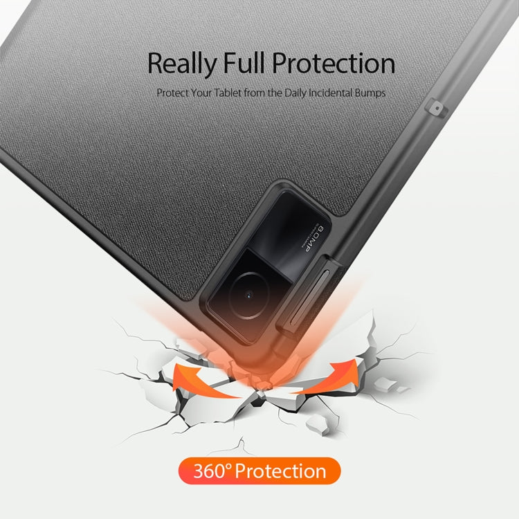 For Xiaomi Redmi Pad SE DUX DUCIS Domo Series Magnetic Flip Leather Tablet Case(Black)