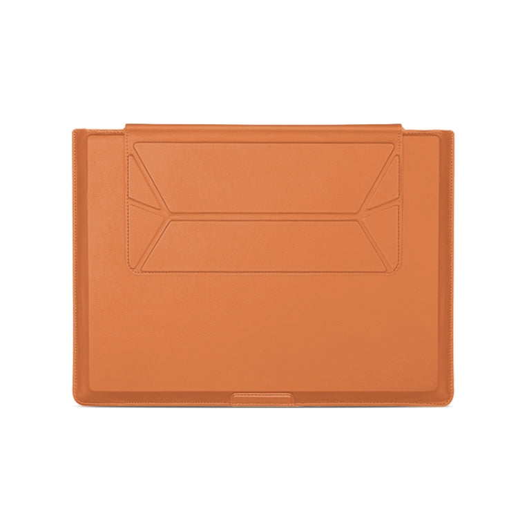 15-16 inch Universal Laptop Magnetic Holder Stitching Inner Bag(Brown)