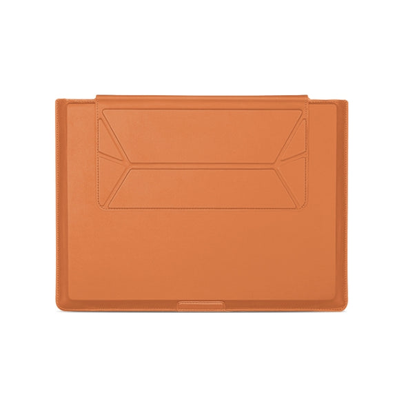15-16 inch Universal Laptop Magnetic Holder Stitching Inner Bag(Brown)